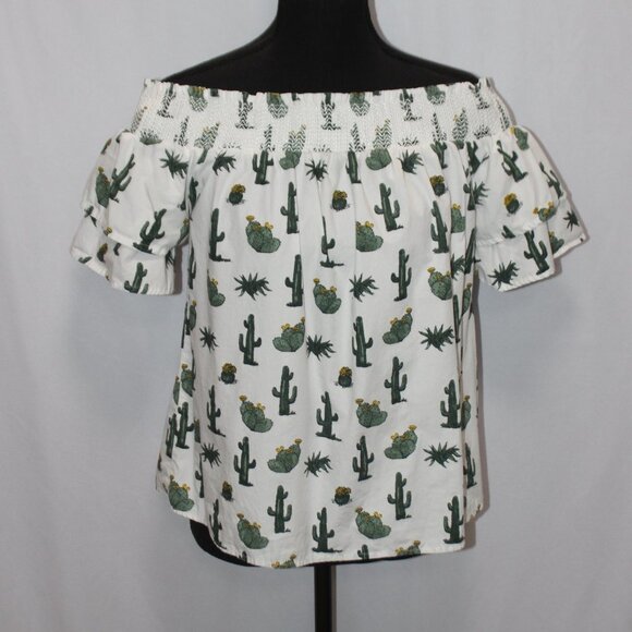 Blue Rain Tops - Blue Rain Cactus Off the Shoulders Top
